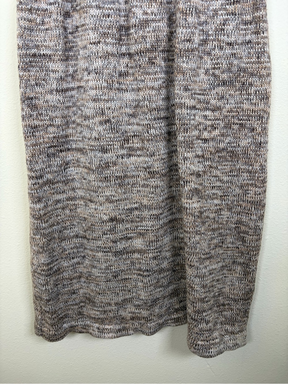 Denver Hayes Soft Cable Knit Sweater Dress Cowl Neck Brown Marled Size Small - Picture 7 of 13